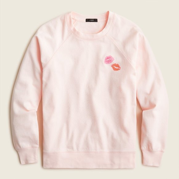 NWT-S-J.Crew Magic Rinse™ crewneck sweatshirt in kiss print